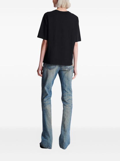 Balmain Logo Cotton T-Shirt Black