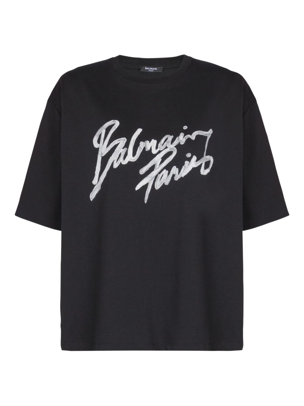Balmain Logo Cotton T-Shirt Black