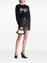 Balmain Logo Print Cropped Sweatshirt Black