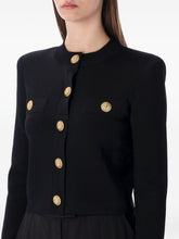 Balmain Buttoned Crewneck Cardigan Black black