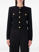 Balmain Buttoned Crewneck Cardigan Black black