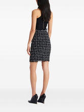 Balmain Tweed Midi Skirt Black