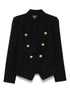 Balmain Double-Breasted Wool Jacket Black black