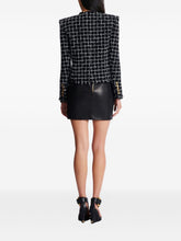 Balmain Double-Breasted Tweed Jacket Black black