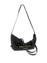 Balmain Track Small Raffia Tote Black