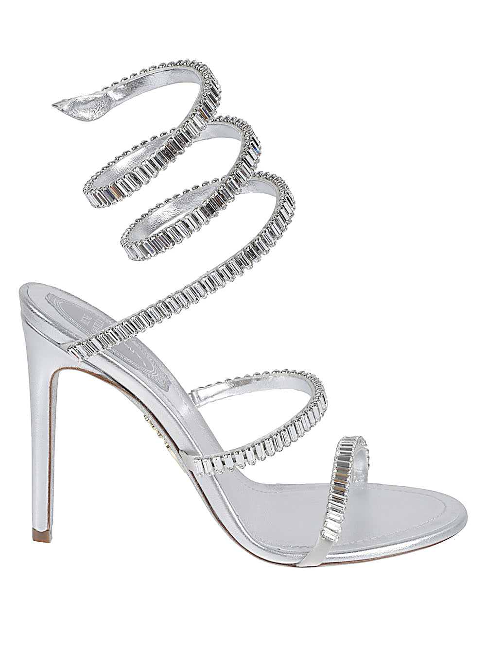 René Caovilla Cleo Spark Embellished Sandals Silver silver