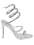 René Caovilla Cleo Spark Embellished Sandals Silver silver