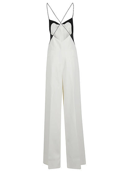 Tom Ford Bias Georgette Silk Jumpsuit White