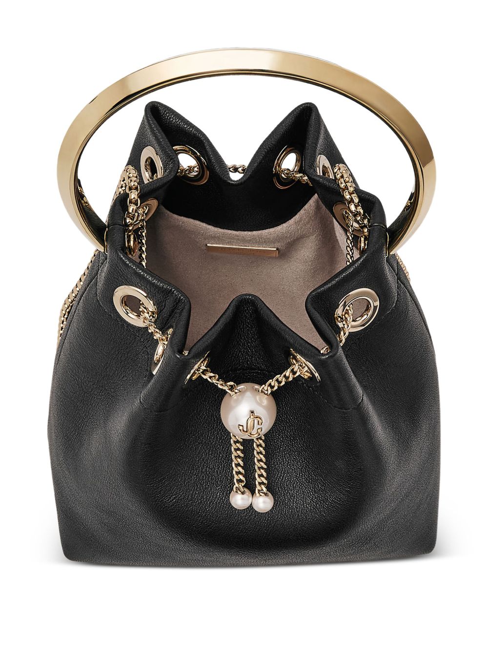 Jimmy Choo Bon Bon Bucket Bag Black