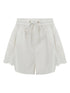 Zimmermann Embroidered Scalloped Cotton Shorts Ivory