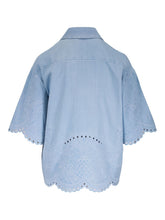 Zimmermann Embroidered Denim Shirt Clear Blue