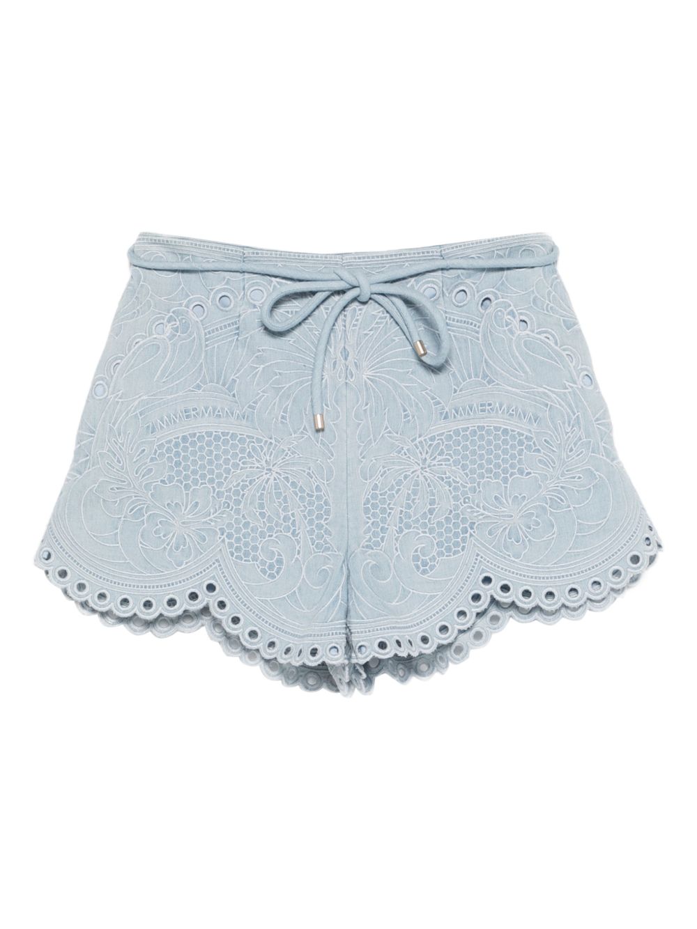 Zimmermann Denim Daylight Shorts Clear Blue