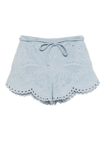 Zimmermann Denim Daylight Shorts Clear Blue