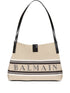 Balmain Release Small Canvas Tote Beige