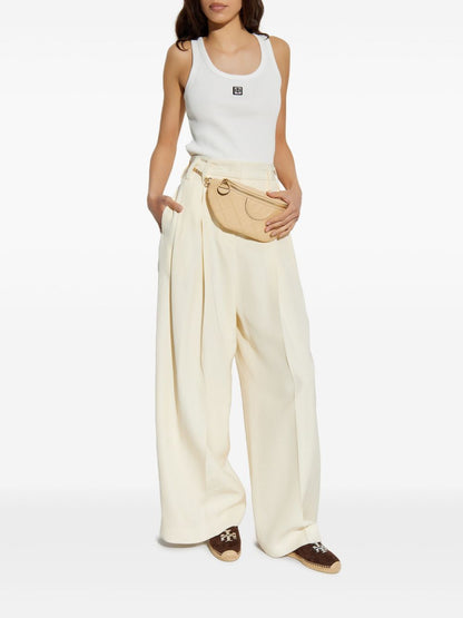 Tory Burch Scoop Neck Cotton Tank White