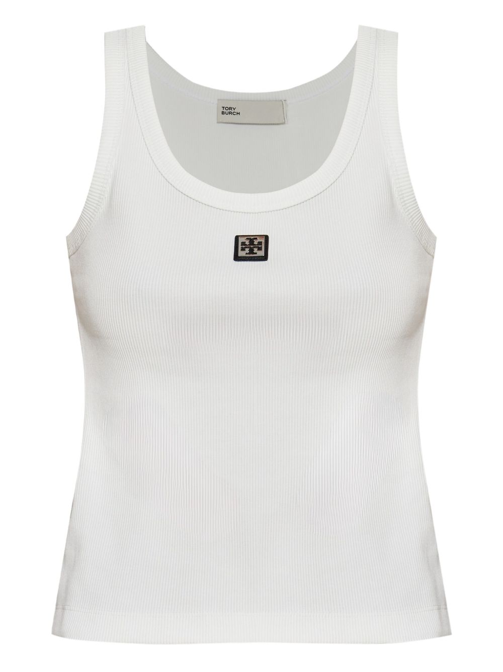 Tory Burch Scoop Neck Cotton Tank White