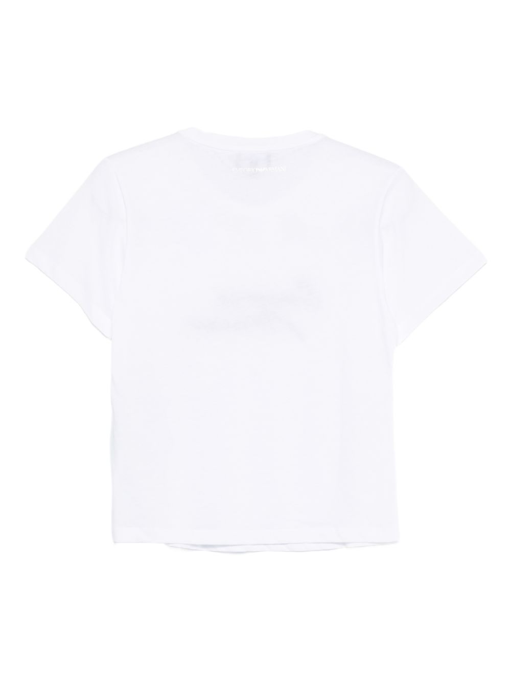 emporio armani logo cotton crewneck t-shirt white