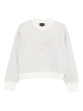 Emporio Armani Lurex Knit Sweatshirt White