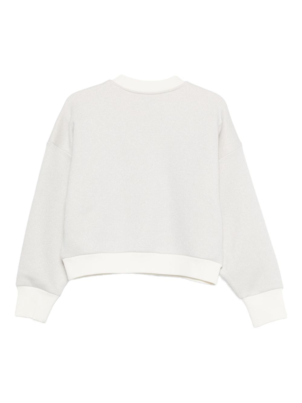 Emporio Armani Lurex Knit Sweatshirt White