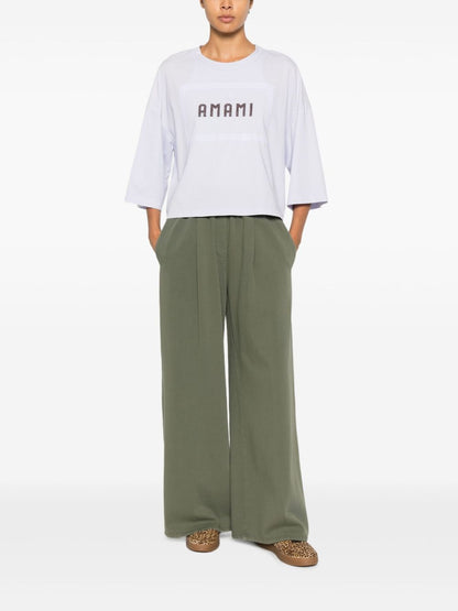 Forte Forte Elasticated Waist Fluid Trousers Khaki khaki