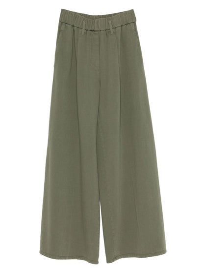 Forte Forte Elasticated Waist Fluid Trousers Khaki khaki