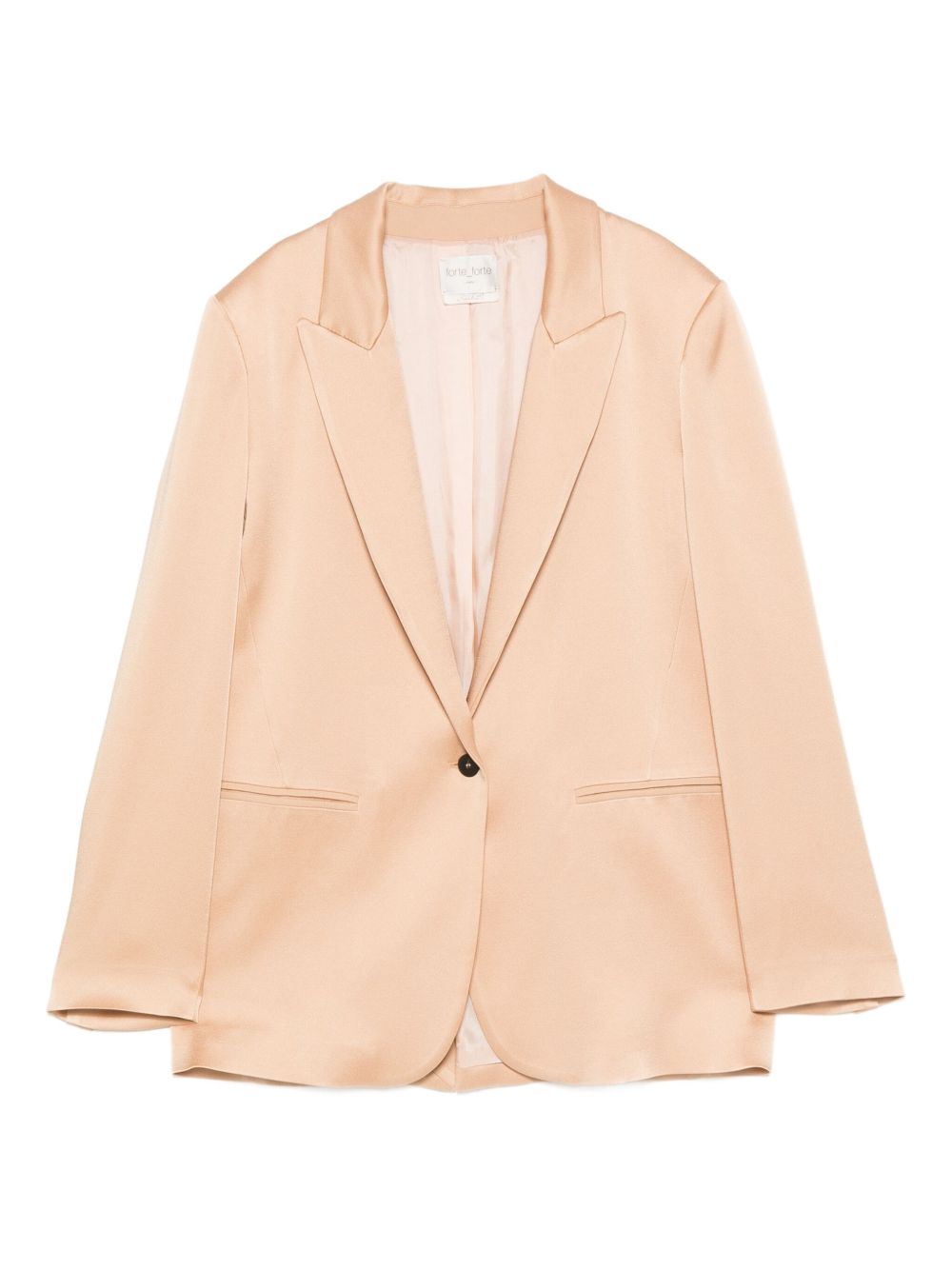 Forte Forte Single-Breasted Blazer Jacket Beige