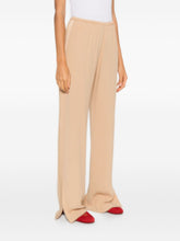 Forte Forte Elastic Waist Wide-Leg Trousers Beige