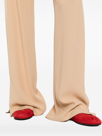 Forte Forte Elastic Waist Wide-Leg Trousers Beige