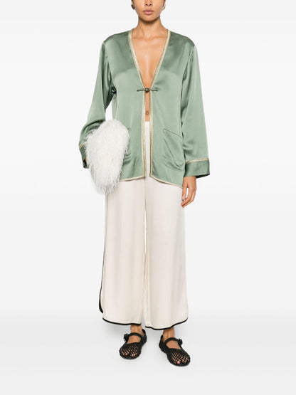 Forte Forte Mid Rise Tailored Trousers White