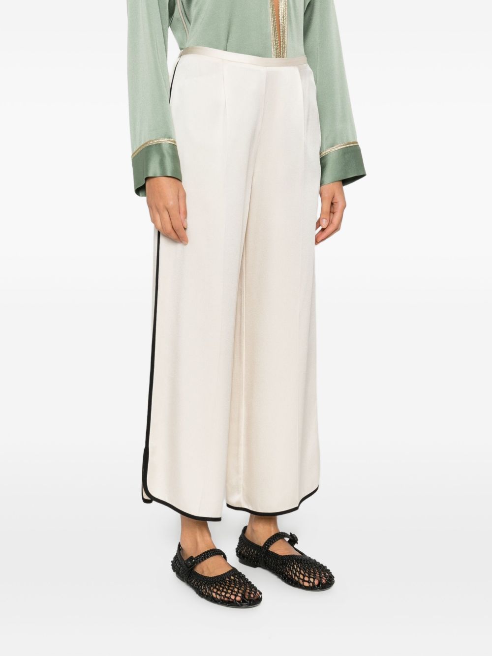 Forte Forte Mid Rise Tailored Trousers White