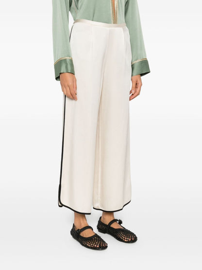 Forte Forte Mid Rise Tailored Trousers White