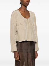 Forte Forte Buttoned Flap Pocket Shirt Beige