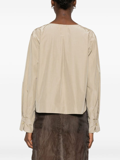 Forte Forte Buttoned Flap Pocket Shirt Beige