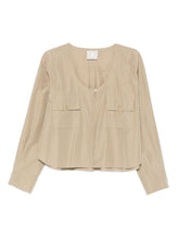 Forte Forte Buttoned Flap Pocket Shirt Beige