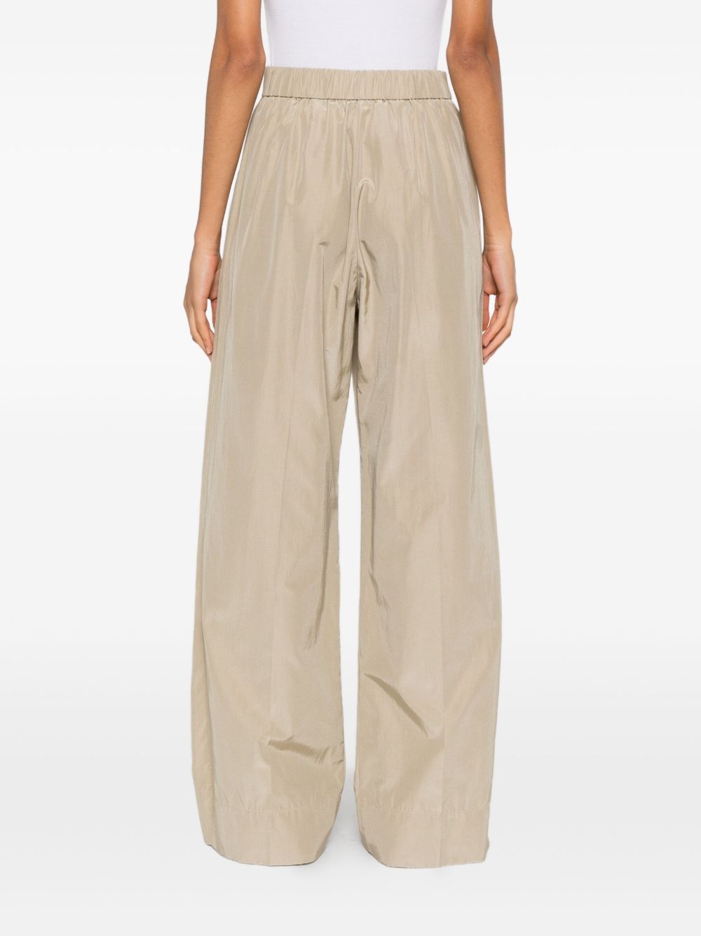 Forte Forte Tapered Belted Trousers Beige