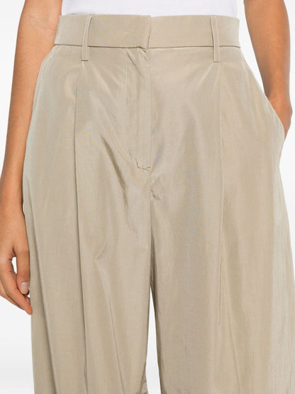 Forte Forte Tapered Belted Trousers Beige