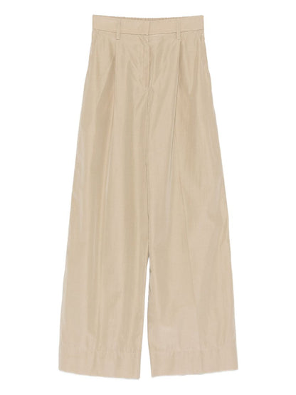 Forte Forte Tapered Belted Trousers Beige