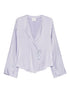 Forte Forte Silk Satin Tie Shirt Lilac lilac