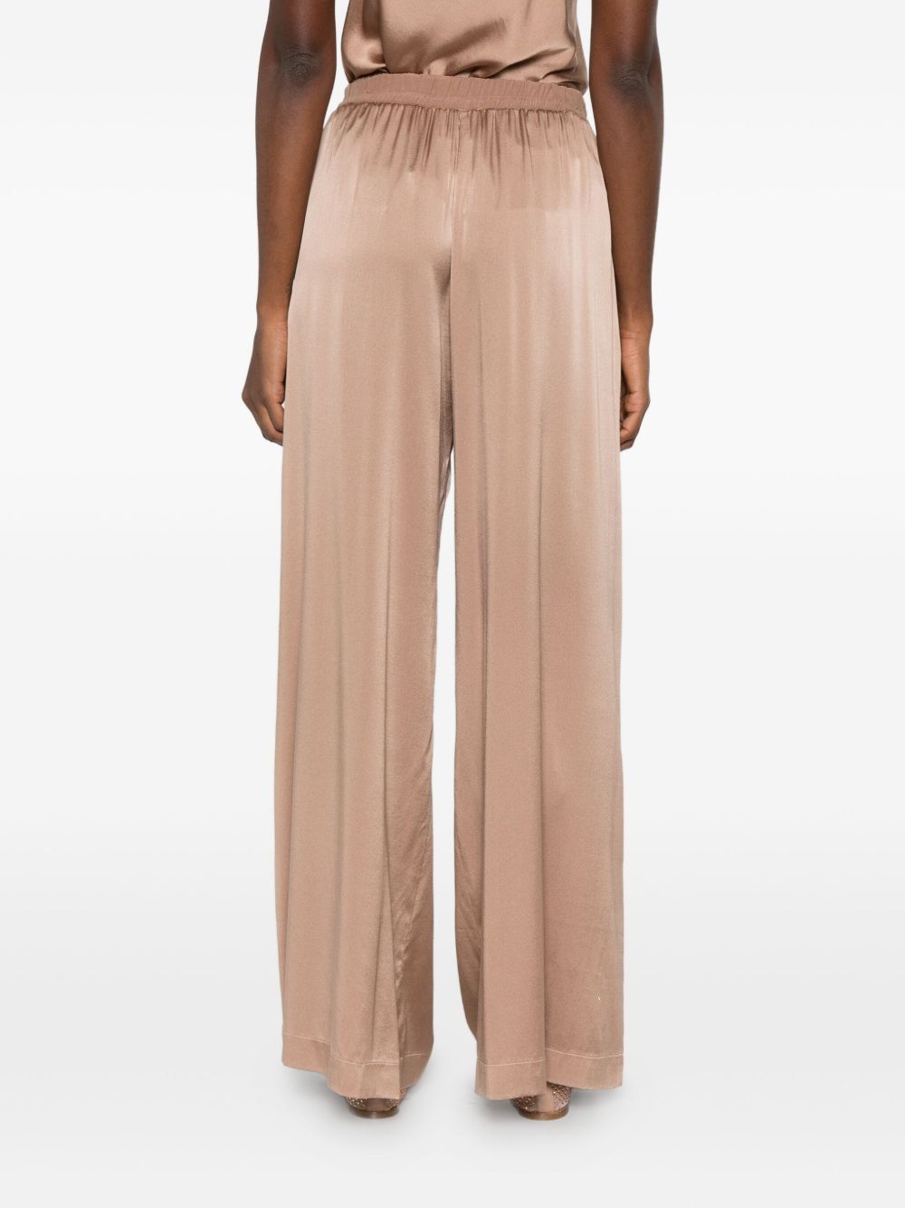 Forte Forte Satin Elasticated Waist Trousers Brown brown