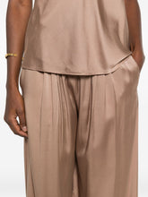 Forte Forte Satin Elasticated Waist Trousers Brown brown