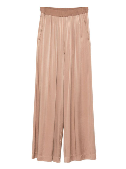 Forte Forte Satin Elasticated Waist Trousers Brown brown