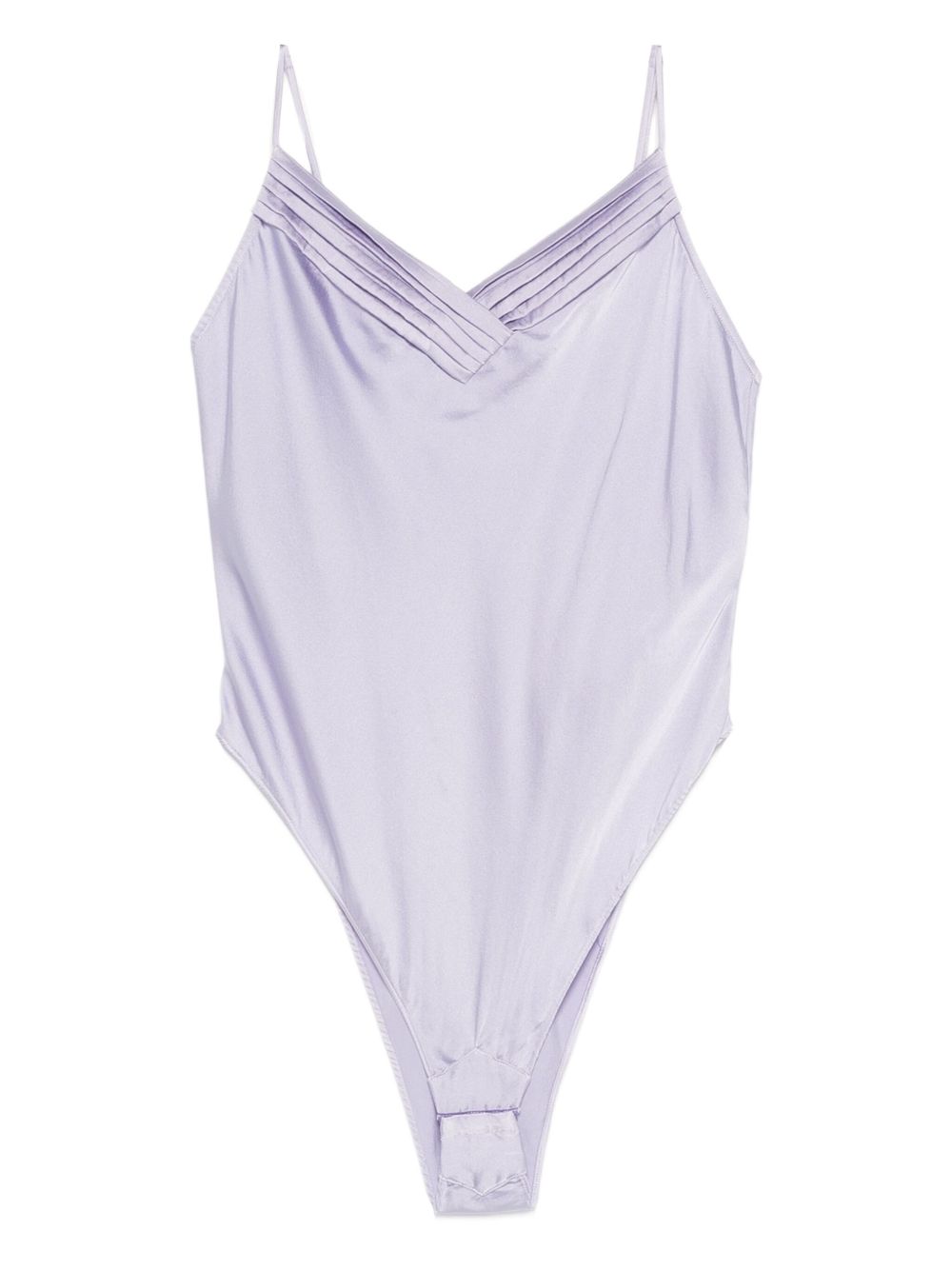 Forte Forte Silk Satin Bodysuit Lilac lilac