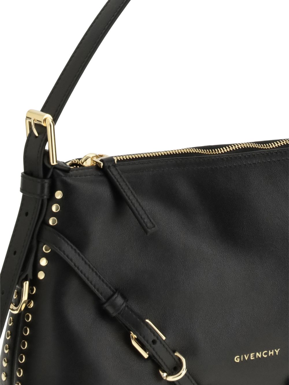 Givenchy Voyou Mini Studded Shoulder Bag Black