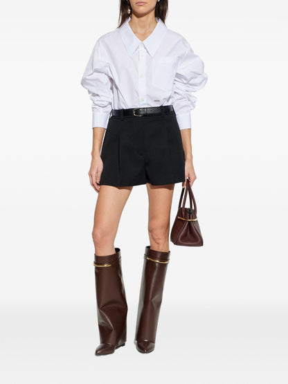 Givenchy Pleated Wool Shorts Black