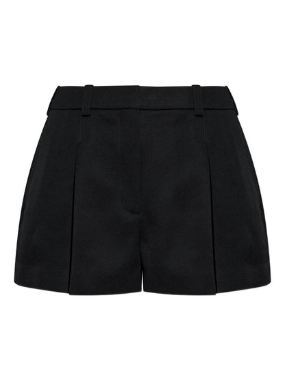 Givenchy Pleated Wool Shorts Black