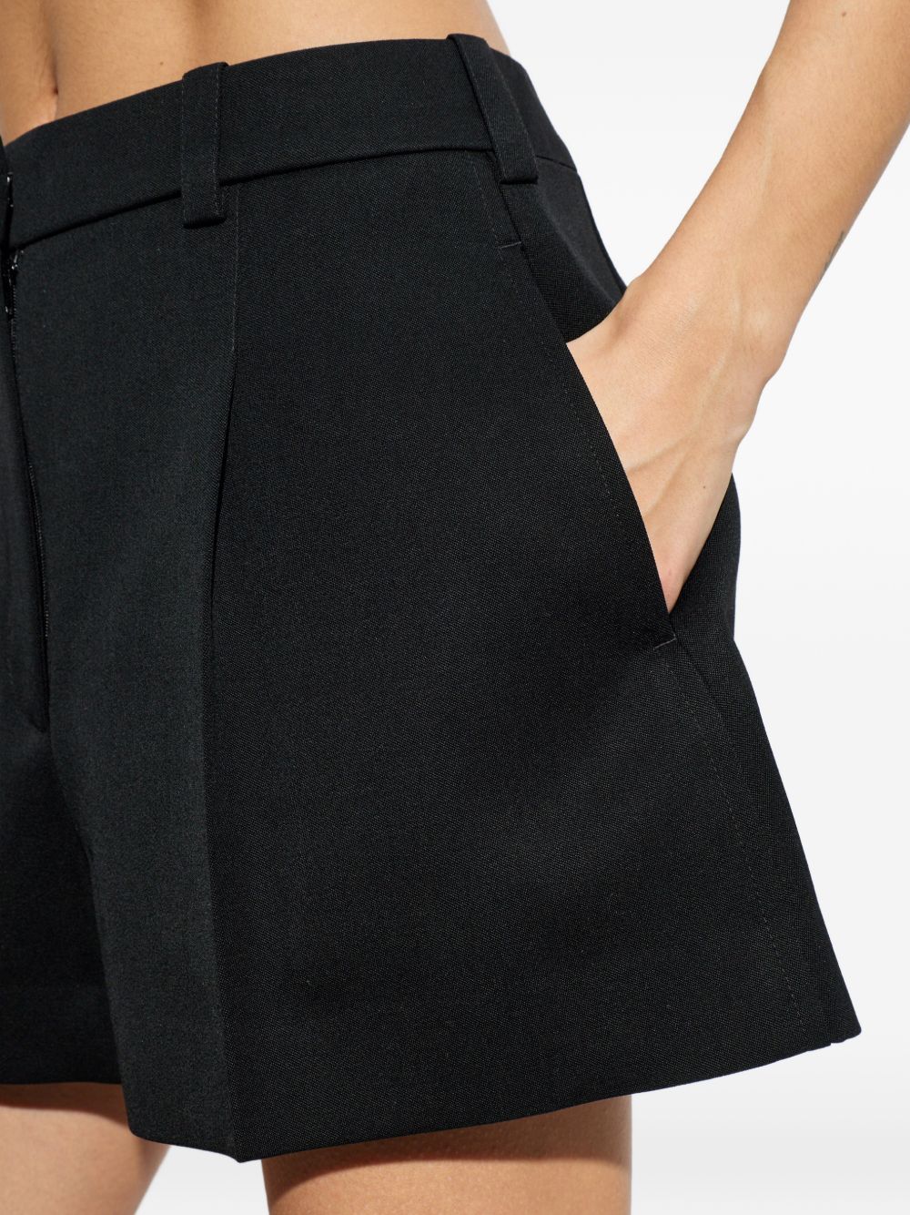 Givenchy Pleated Wool Shorts Black