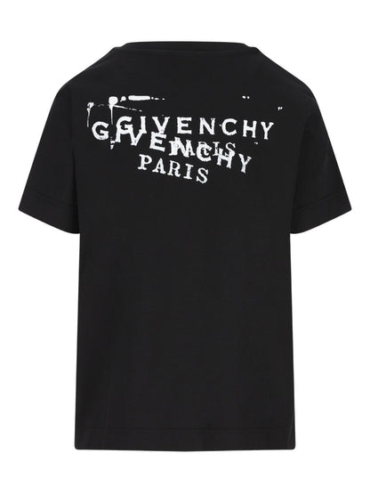 Givenchy Logo Print Cotton T-Shirt Black