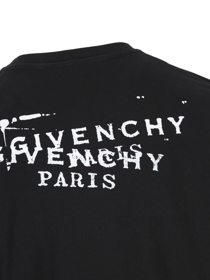 Givenchy Logo Print Cotton T-Shirt Black