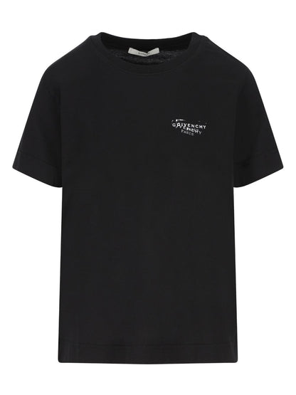 Givenchy Logo Print Cotton T-Shirt Black