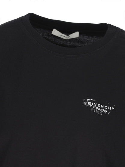 Givenchy Logo Print Cotton T-Shirt Black